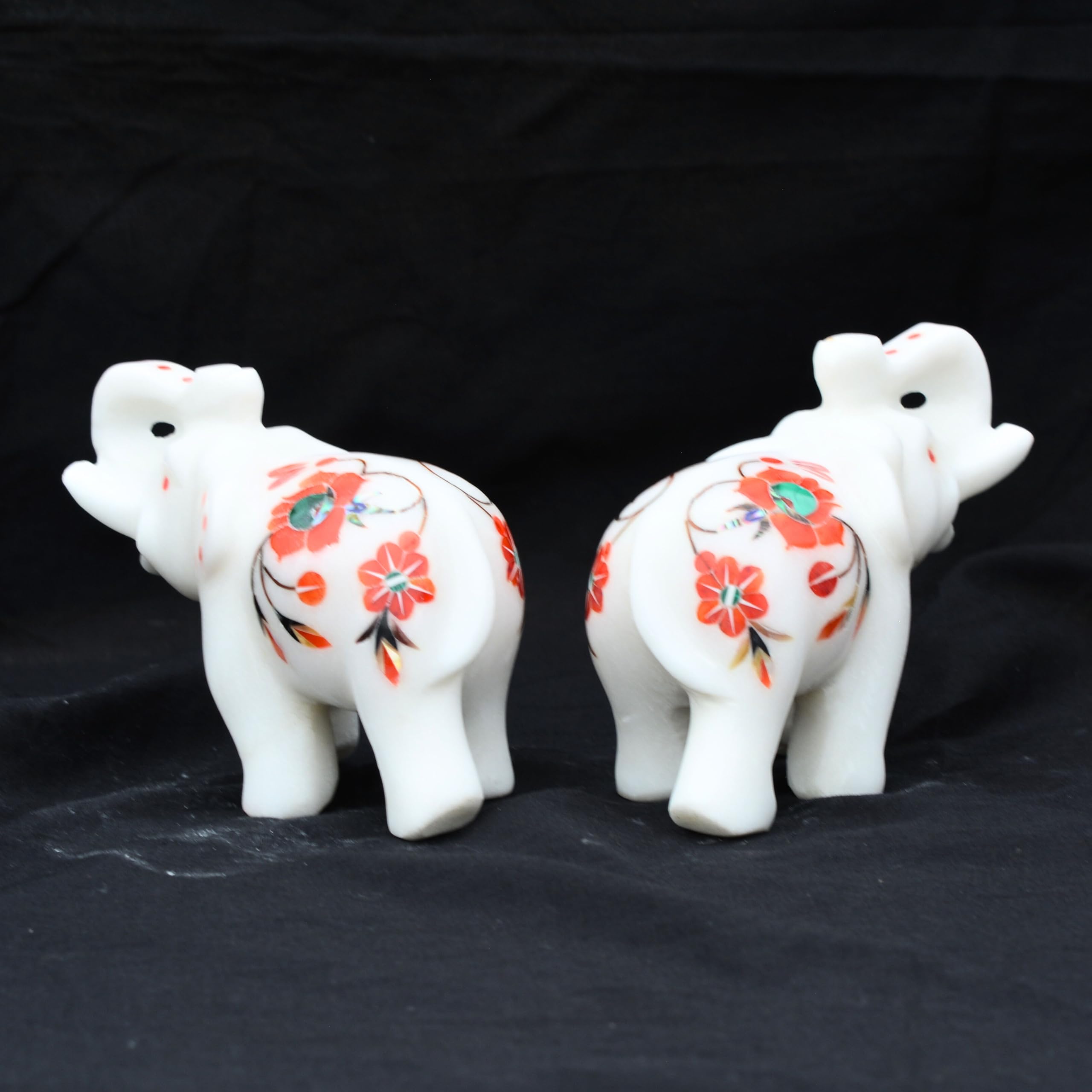 Amazon.co.jp: craftslook 大理石 象嵌 象像 4インチ (2ピース) Hakik Amazon.co.jp: craftslook 大理石 象嵌 象像 4インチ (2ピース) Hakik